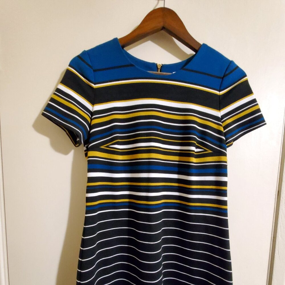Calvin Klein Blue Striped Sheath Dress- Size 4